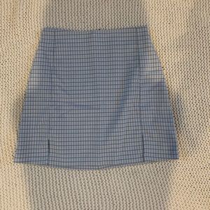 Brandy Melville, light blue checkered skirt